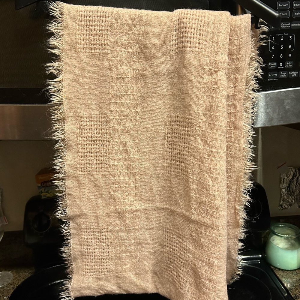 Blush colored infinity scarf